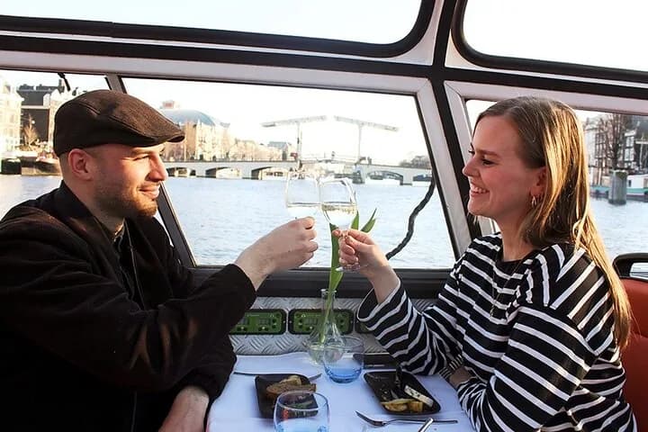 Experience Amsterdam Nightlife on Canal Cruise with Cheese & Wine — photo 3
