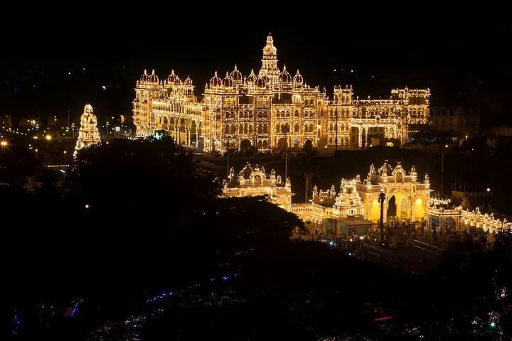 Mysore is a stunning city by day, but its beauty is amplified by night