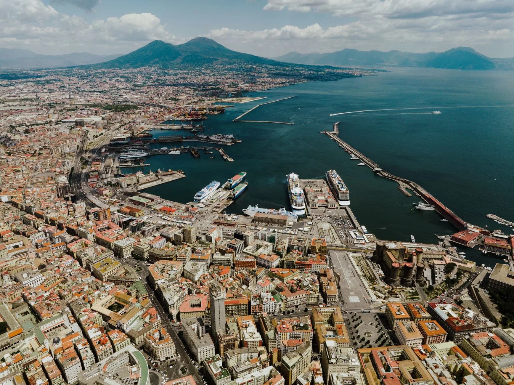 Naples — Naples with Vesuvius across the bay