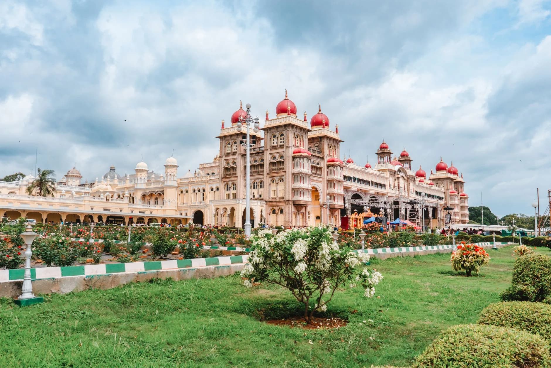 Mysore — The illuminated Mysore Palace at night