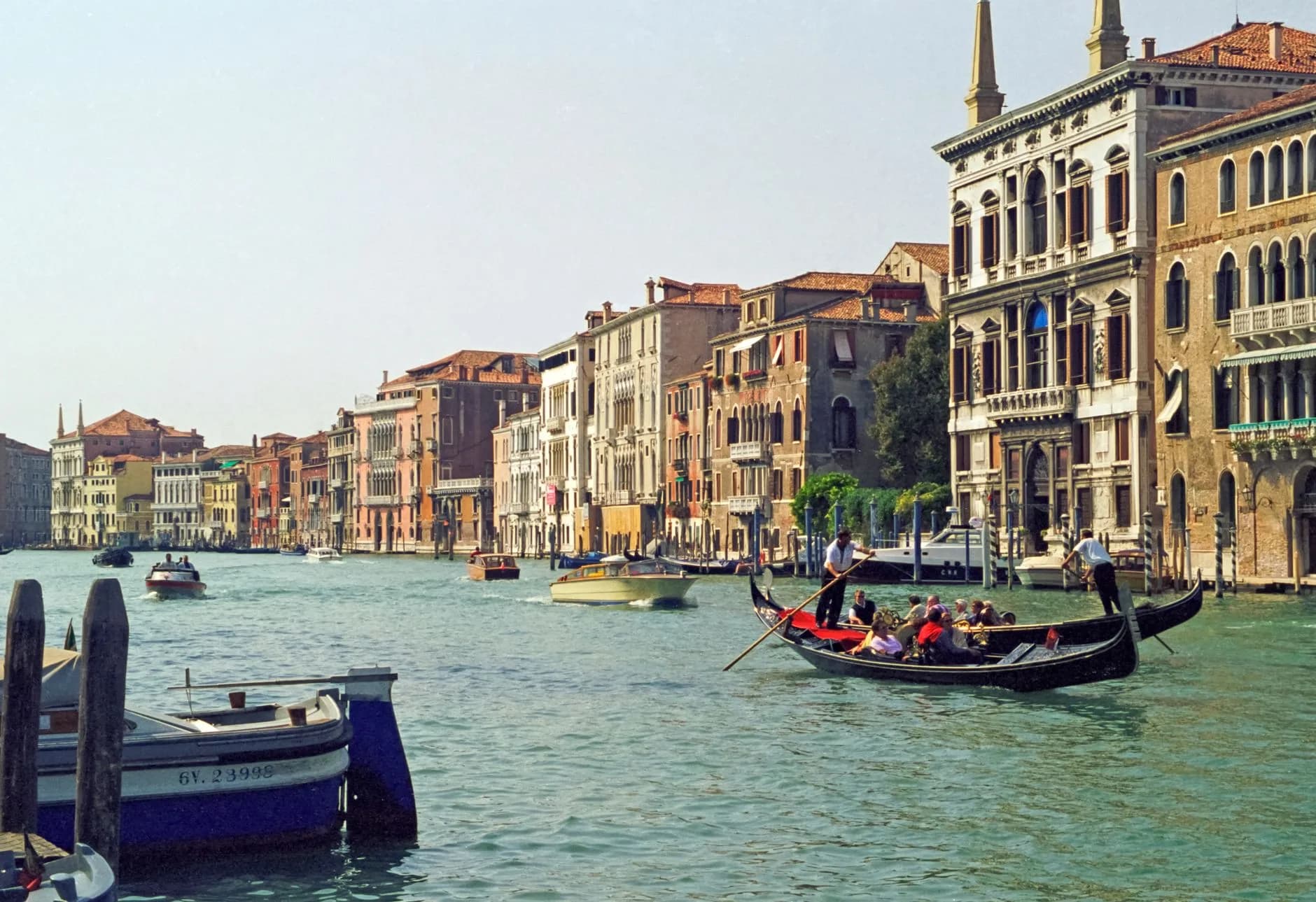 Venice — Gondolas on the Grand Canal, Venice