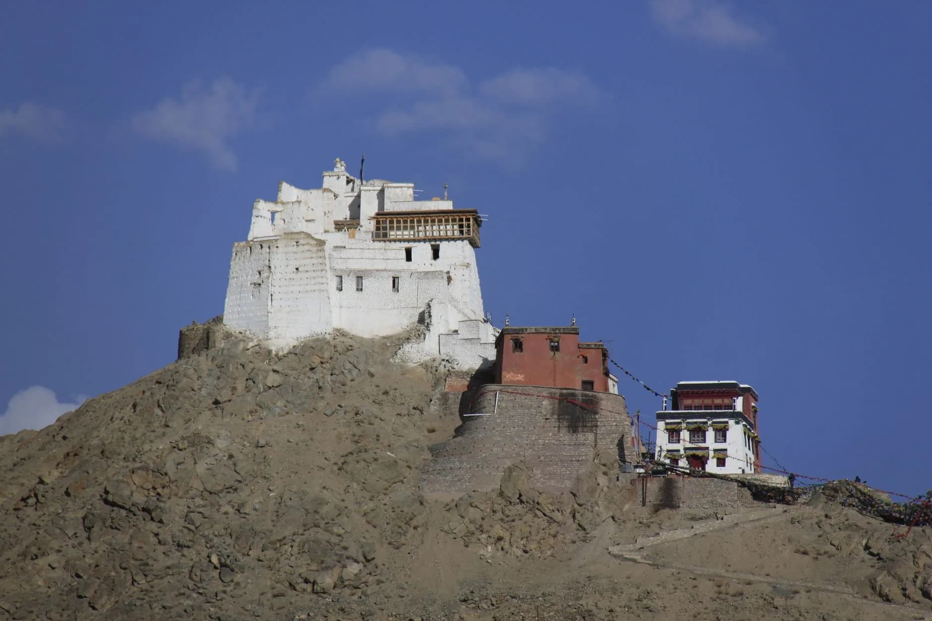 Leh — A hilltop monastery above Leh, Ladakh