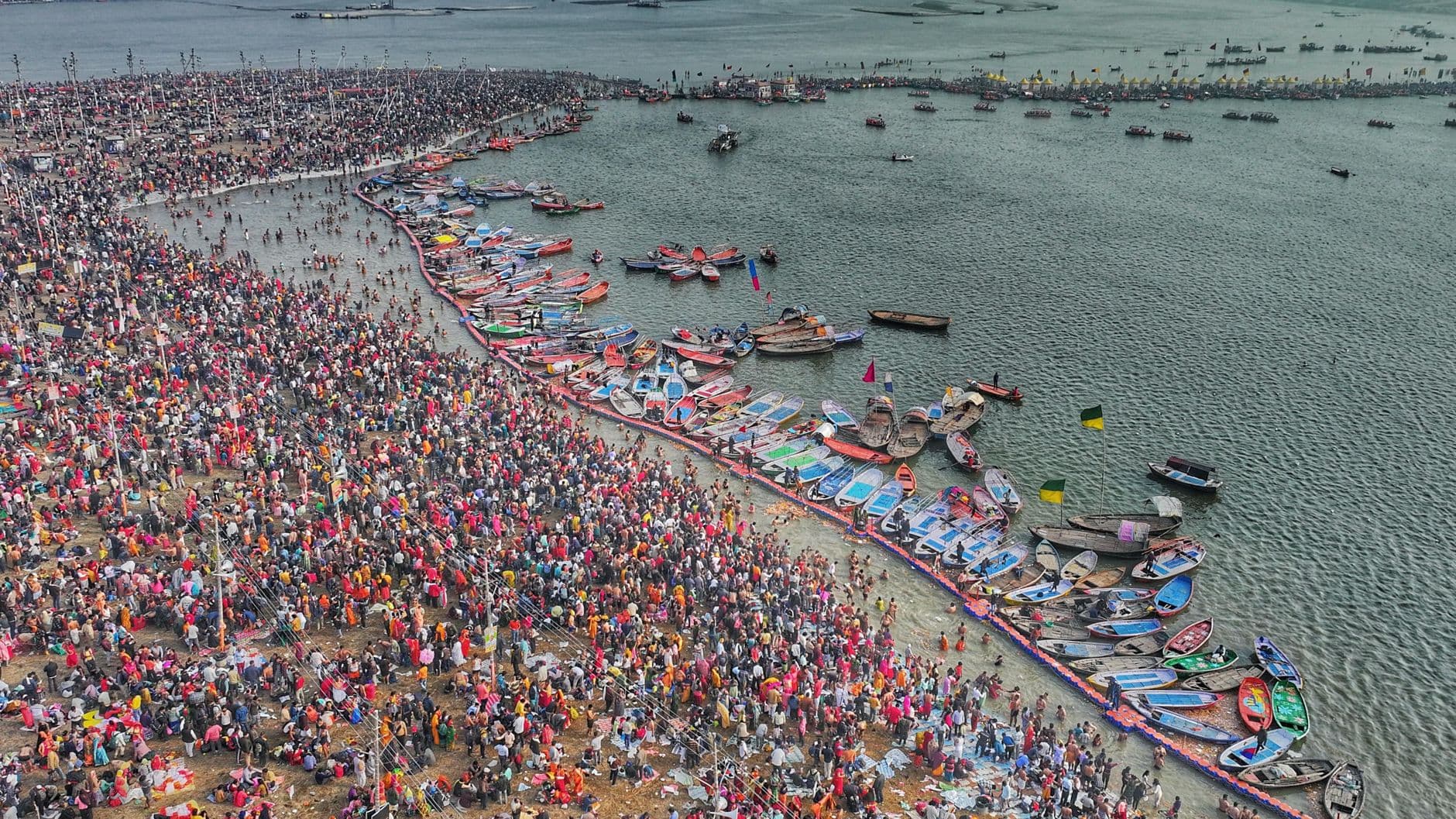 Prayagraj — The Sangam river confluence at Prayagraj